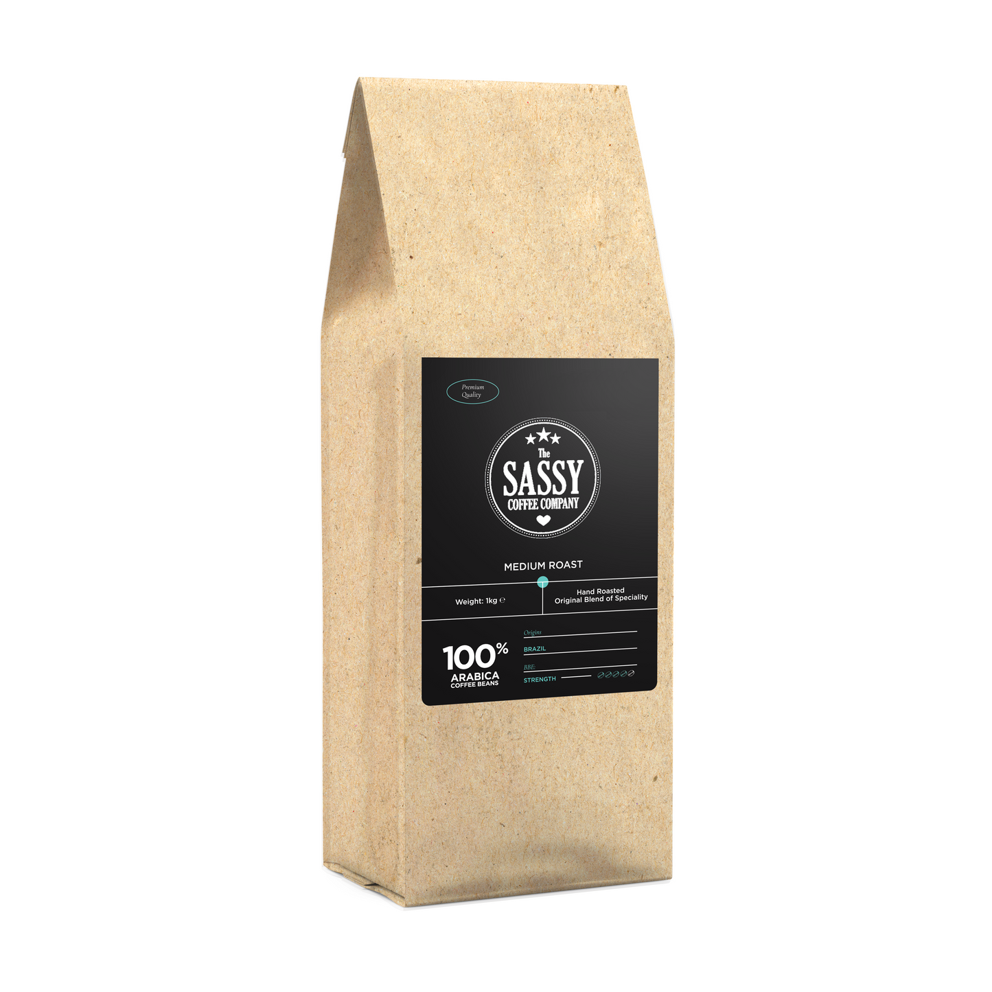 Box of Sassy exclusive 100% arabica beans 6 x 1kg