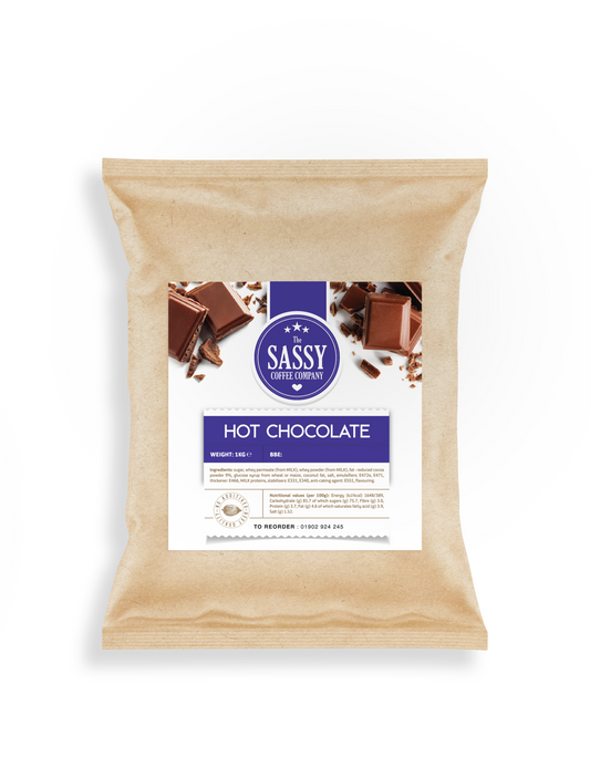 Bag of Sassy Vending Hot Chocolate 1kg